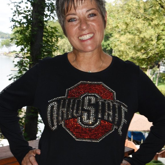 Ohio State Long Sleeved Shirt with Buckeyes on Sleeve XS S M L XL XXL 1X2X3X4X5X - Picture 4 of 11